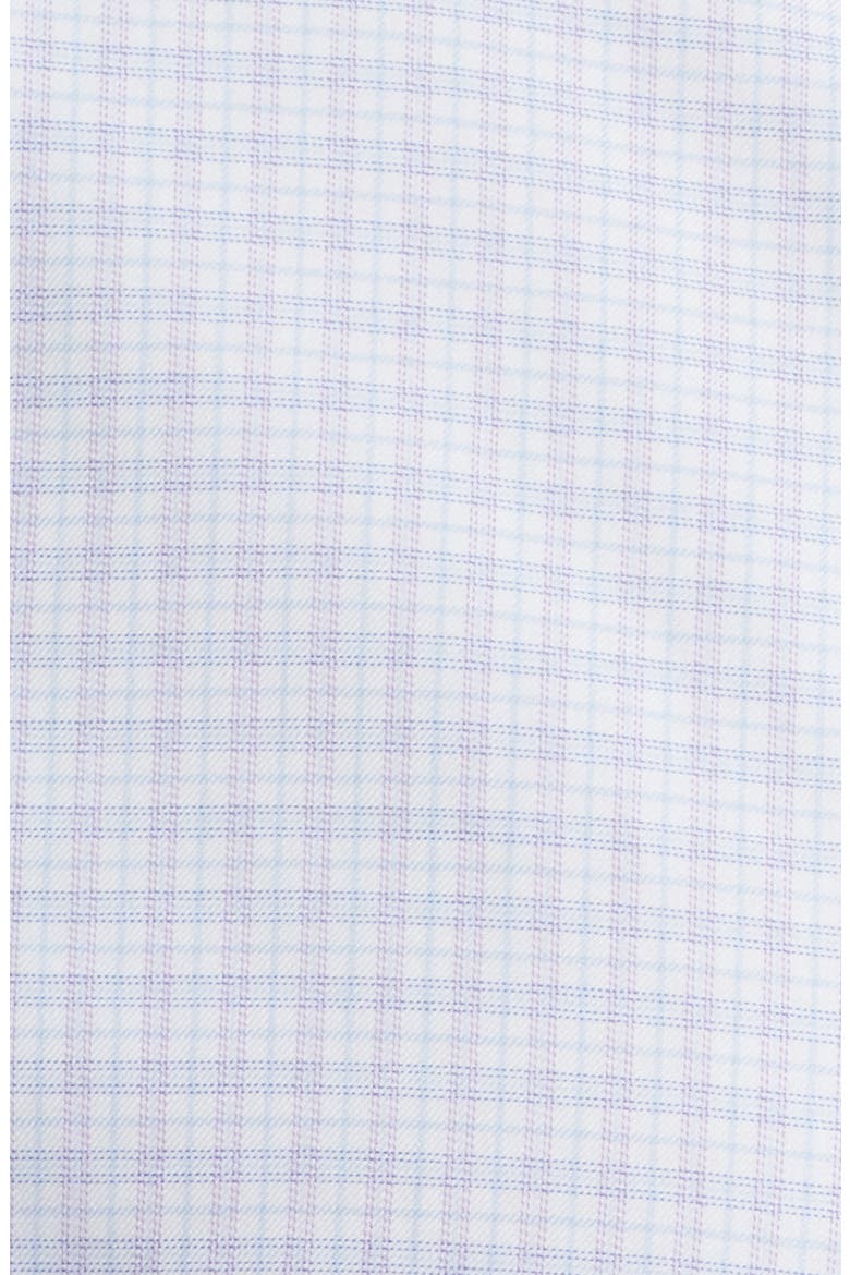 Trim Fit Twill Check Dress Shirt, Alternate, color, SKY/BERRY