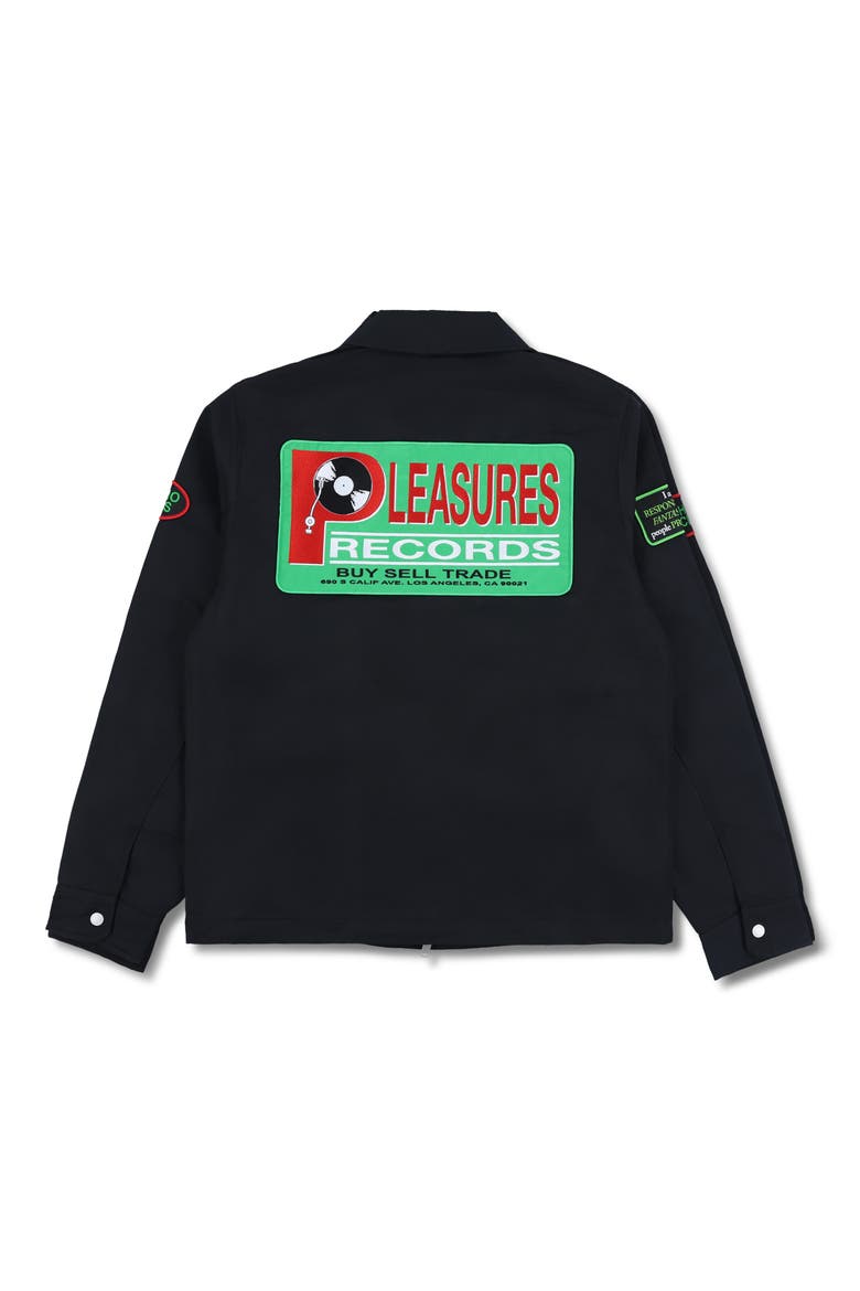 Records Patch Jacket, Alternate, color, BLACK