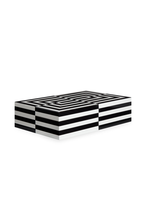 Jonathan Adler Large Lacquer Box In Op Art