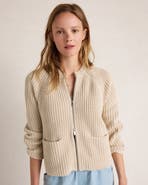 Haven Well Within Cotton Blend Shaker Stitch Bomber Jacket