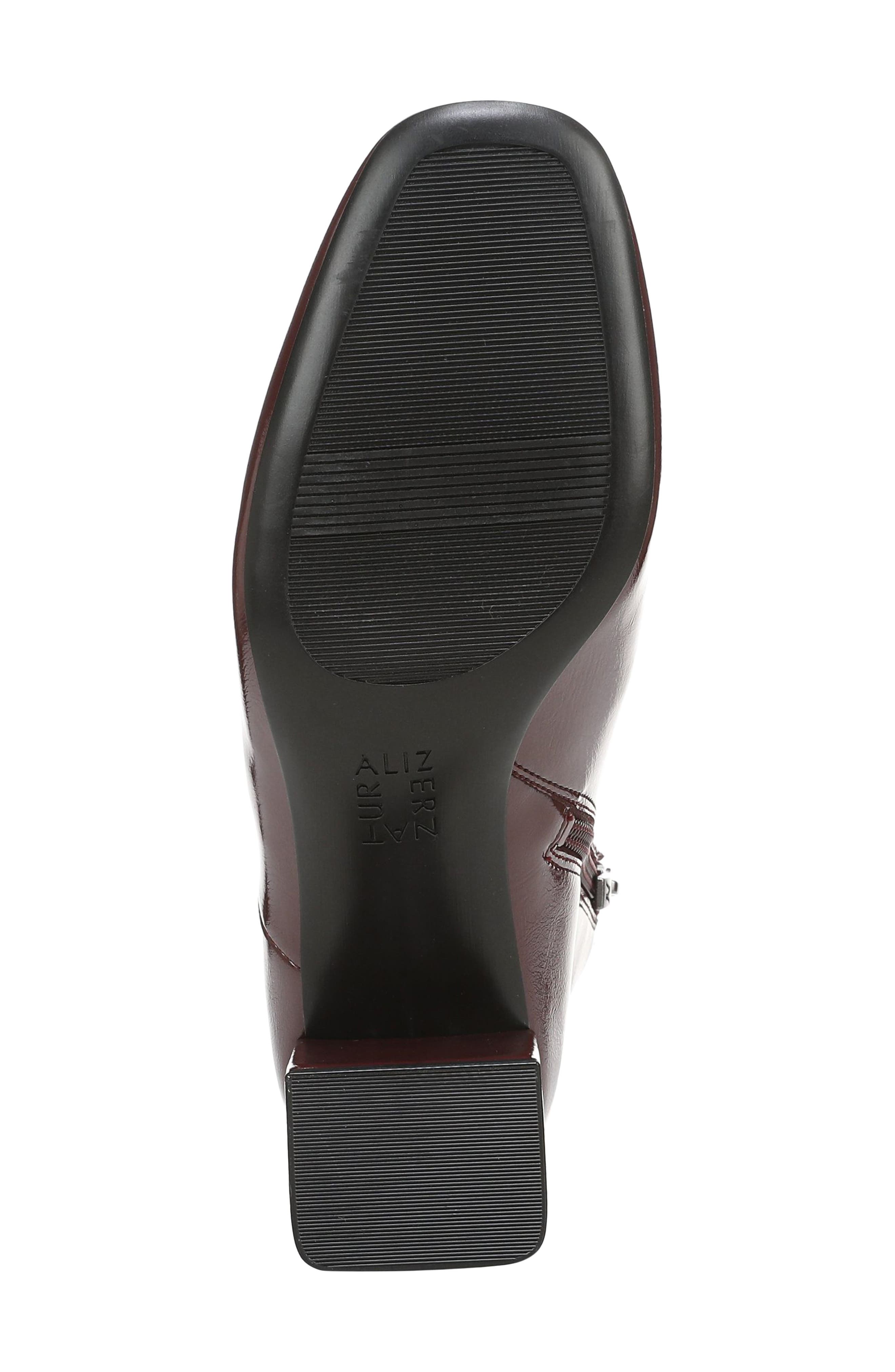 Delaney Faux Leather Bootie, Alternate, color, MERLOT RED FAUX LEATHER