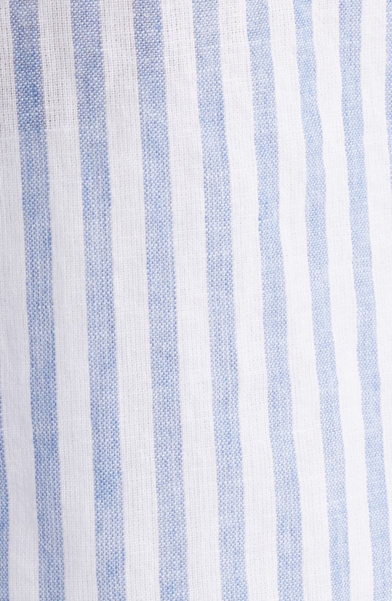 beachlunchlounge Mason Short Sleeve Stripe Button-Up Shirt, Alternate, color, Misty Lines
