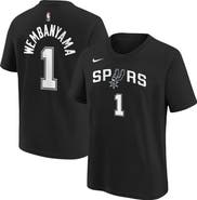 Nike Youth Victor Wembanyama Black San Antonio Spurs Icon Name & Number T-Shirt