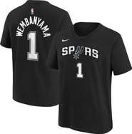 Nike Youth Victor Wembanyama Black San Antonio Spurs Icon Name & Number T-Shirt