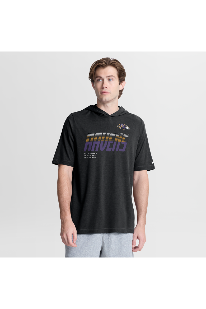 Men's Nike Black Baltimore Ravens Tri-Blend Hooded T-Shirt, Main, color, Black