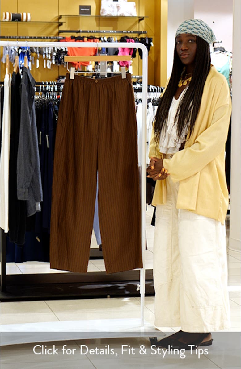 Billie Stripe Pull-On Cotton Pants, sales video thumbnail