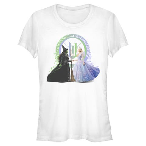 Junior's Elphaba and Glinda I Have Been Changed Short Sleeve Graphic T-Shirt