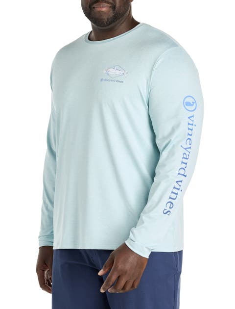 Big 
Tall Painted Bonefish Long-Sleeve Performance T-Shirt