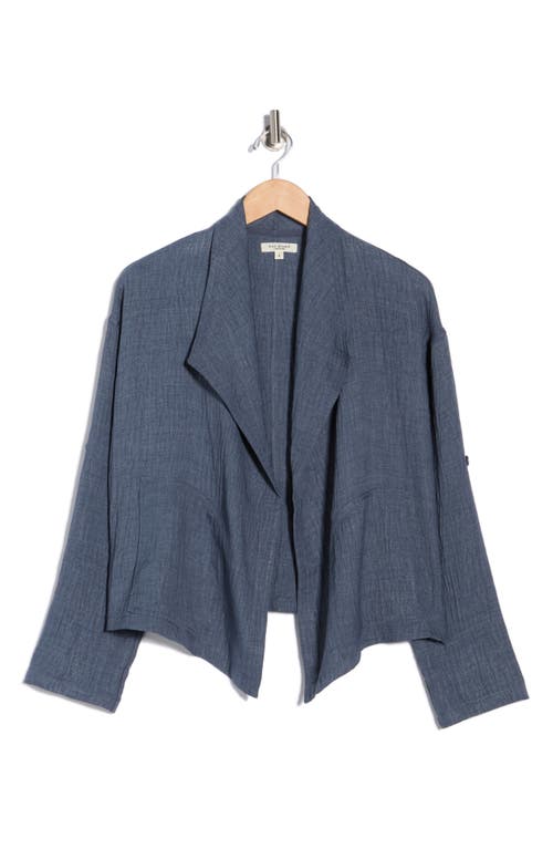 Max Studio Textured Drape Jacket In Gray