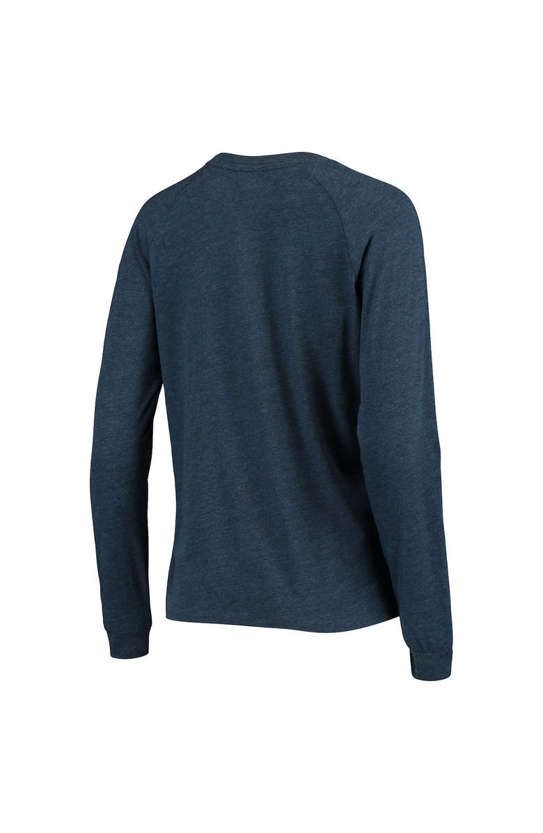 CONCEPTS SPORT Women's Concepts Sport College Navy Seattle Seahawks Meter Knit Long Sleeve Raglan Top & Shorts Sleep Set, Alternate, color, Navy