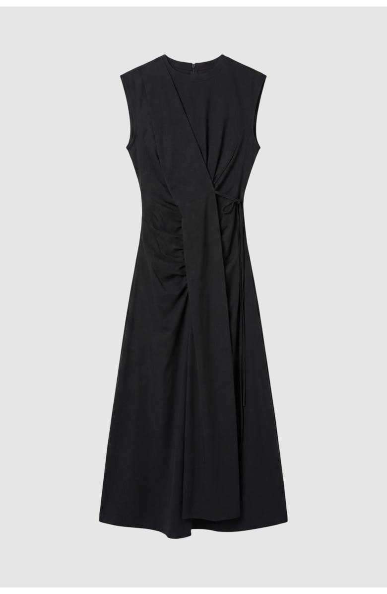 Modern Citizen Agnes Twist-Drape Jersey Dress, Alternate, color, Black