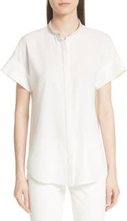 Lafayette 148 New York Camilla Silk Matte Blouse