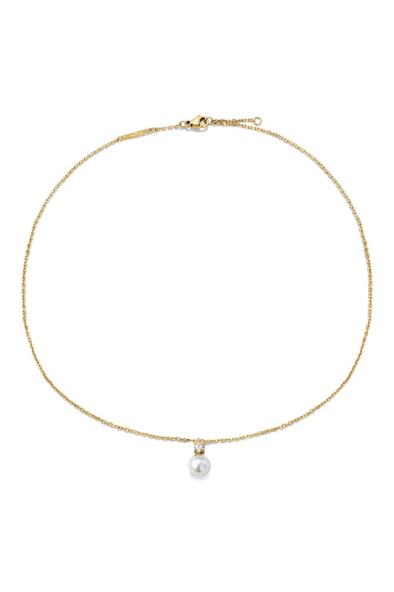 Pearl Pendant Necklace, Main, color, GOLD