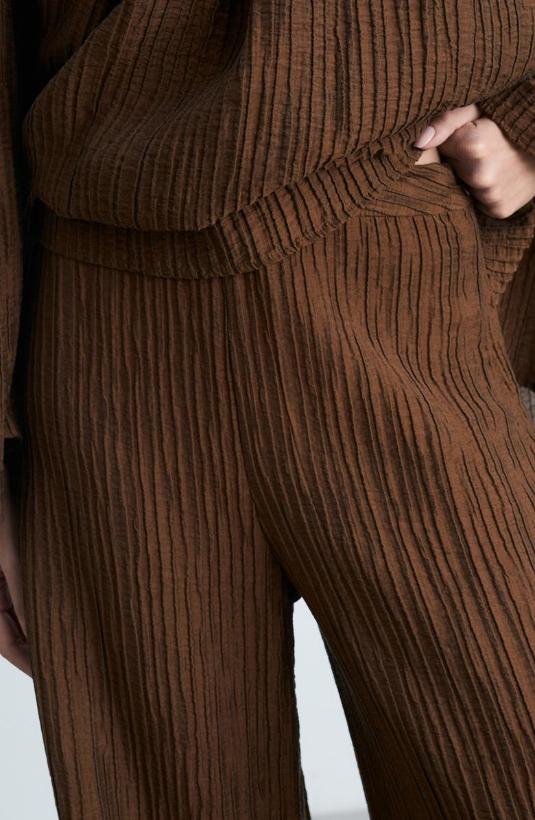 MANGO Textured Straight Leg Pants, Alternate, color, 