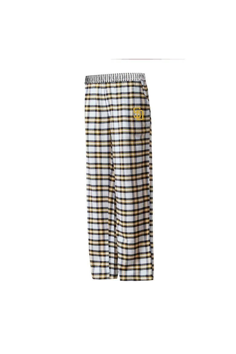 Women's Concepts Sport Black/Gold San Diego Padres Sienna Flannel Sleep Pants, Alternate, color, Black