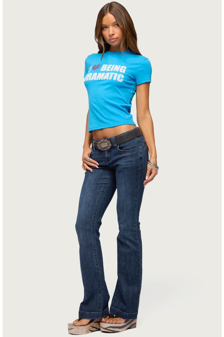 Drama Queen Rhinestone Graphic T-Shirt, Alternate, color, BLUE