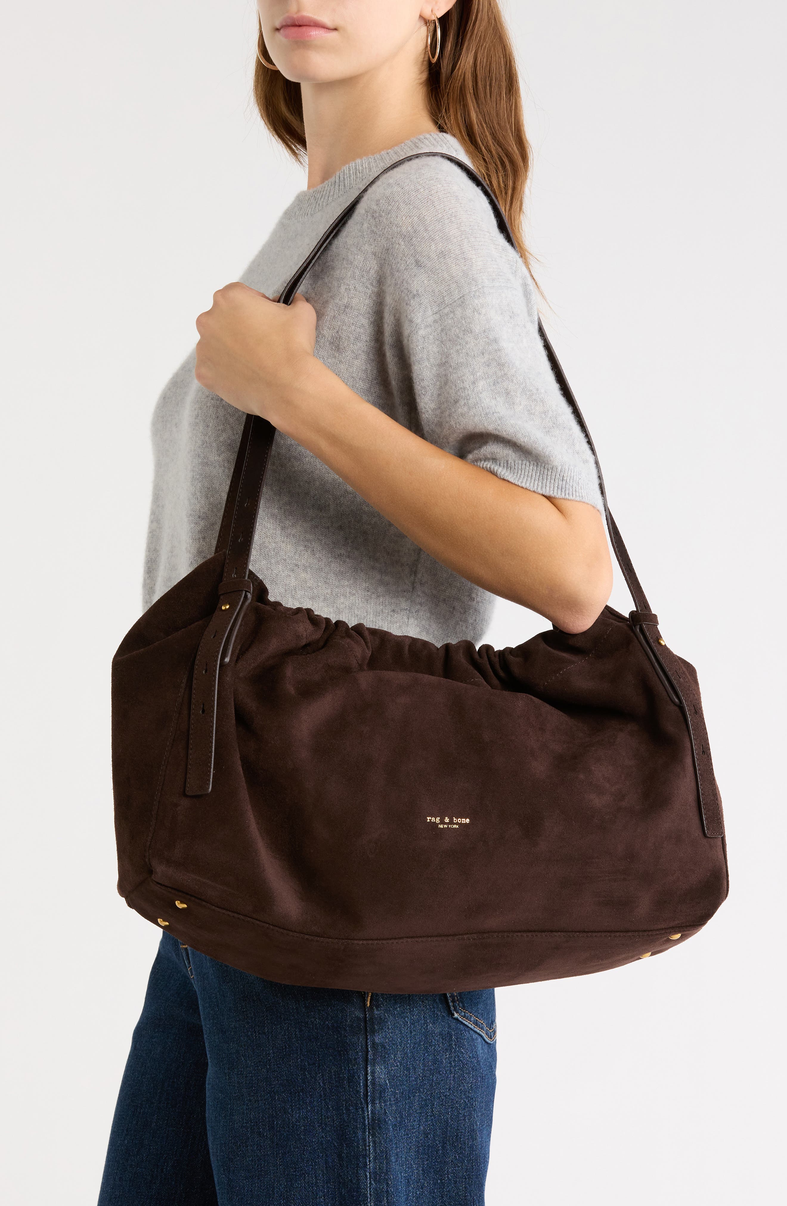 Ludlow Suede Satchel, Alternate, color, CHO