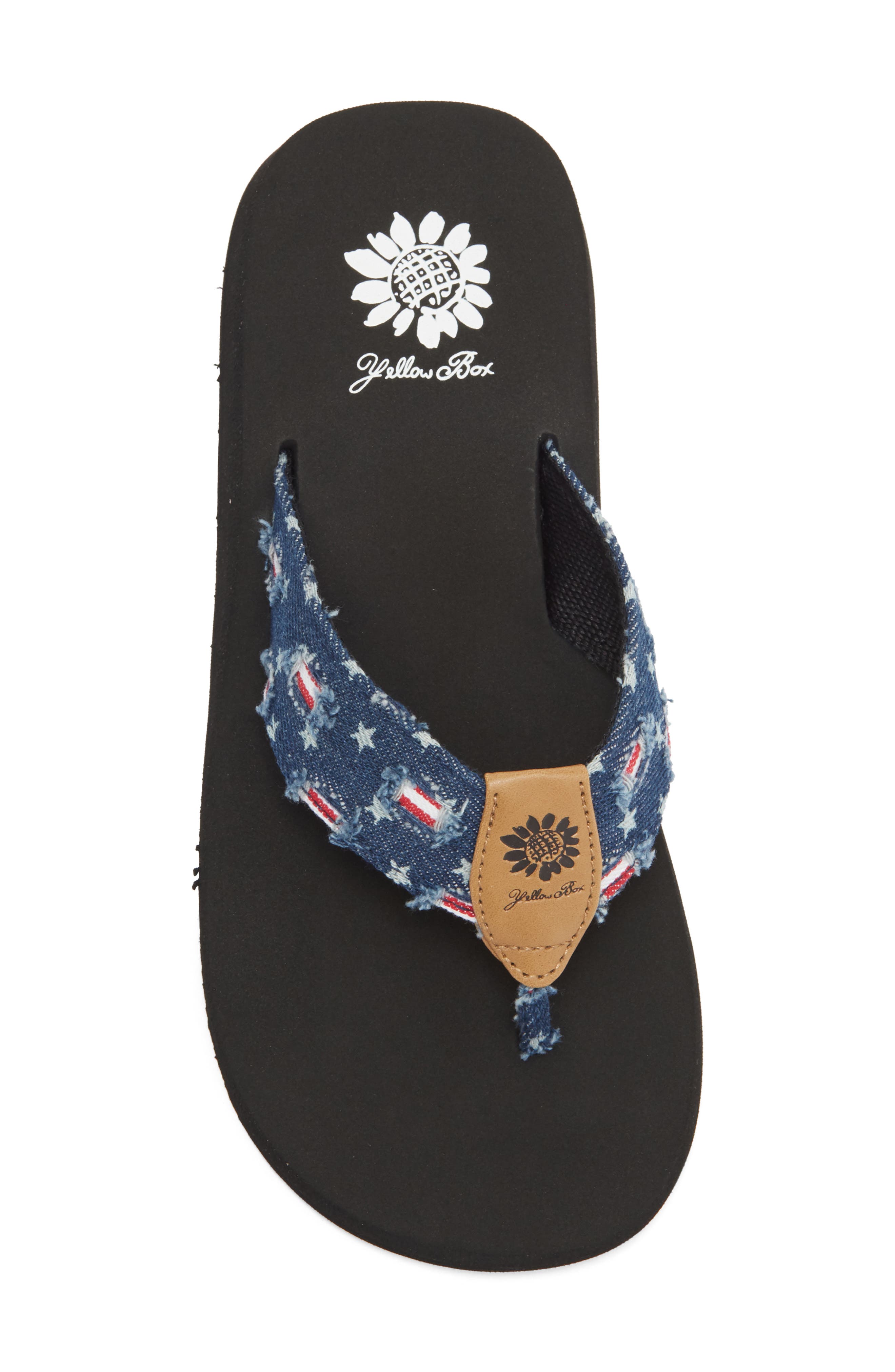 Yellow Box Premium Firework Flip Flop, Alternate, color, Navy