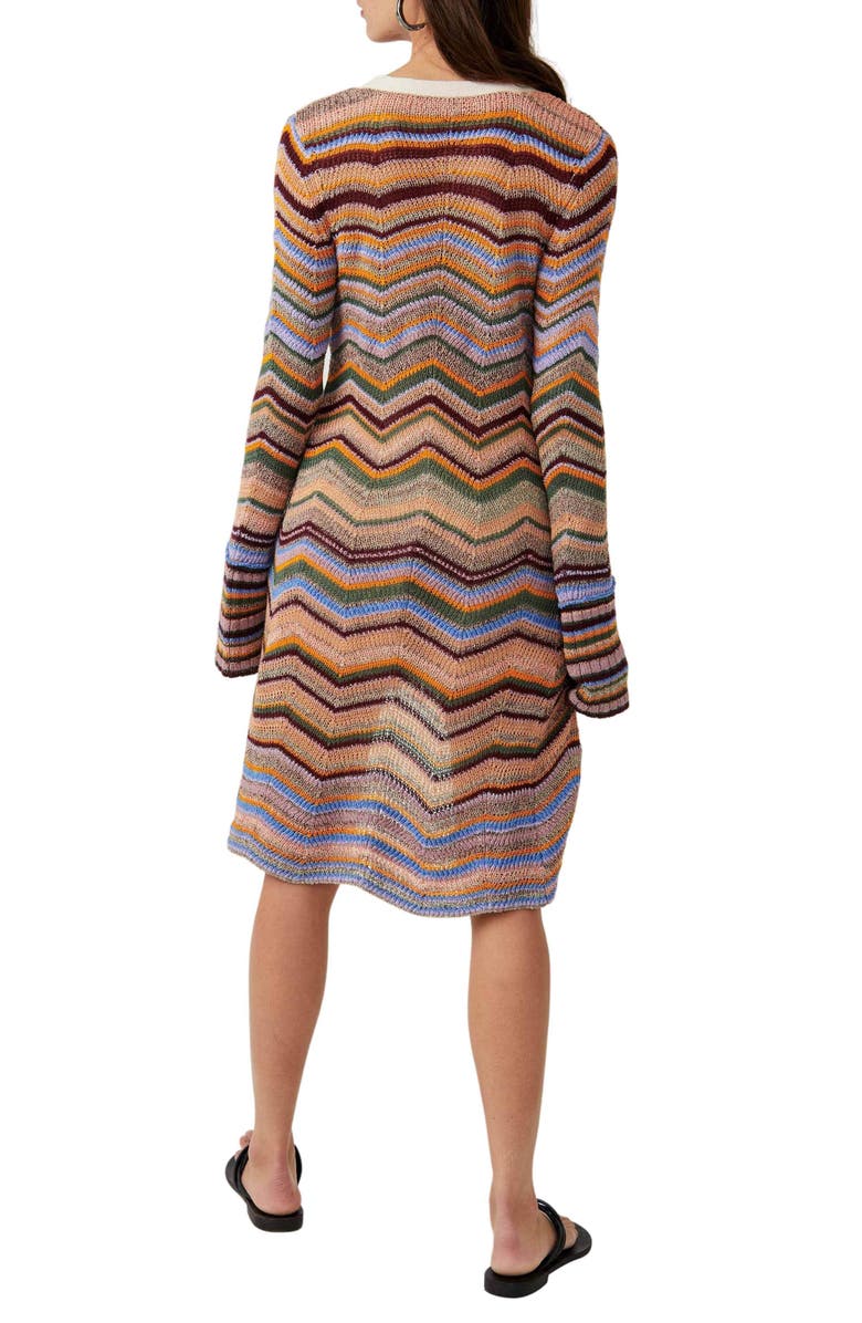 Free People Ocean Waves Stripe Cardigan, Alternate, color,