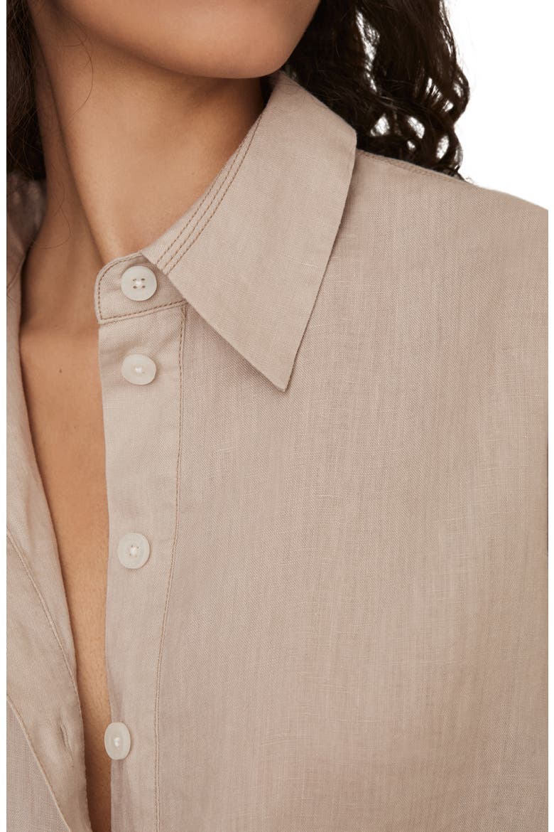 Nina Linen Popover Shirt, Alternate, color, NEUTRAL