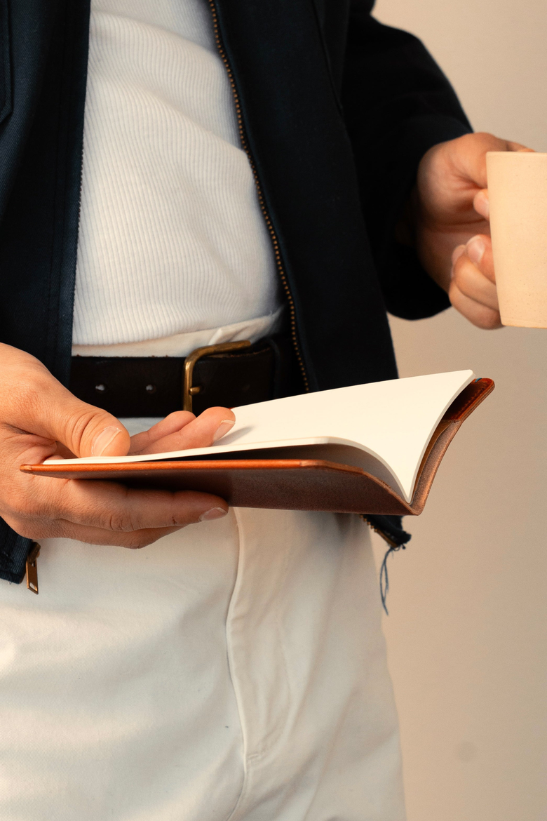 The Companion Horween Leather Pocket Journal, Alternate, color, English Tan