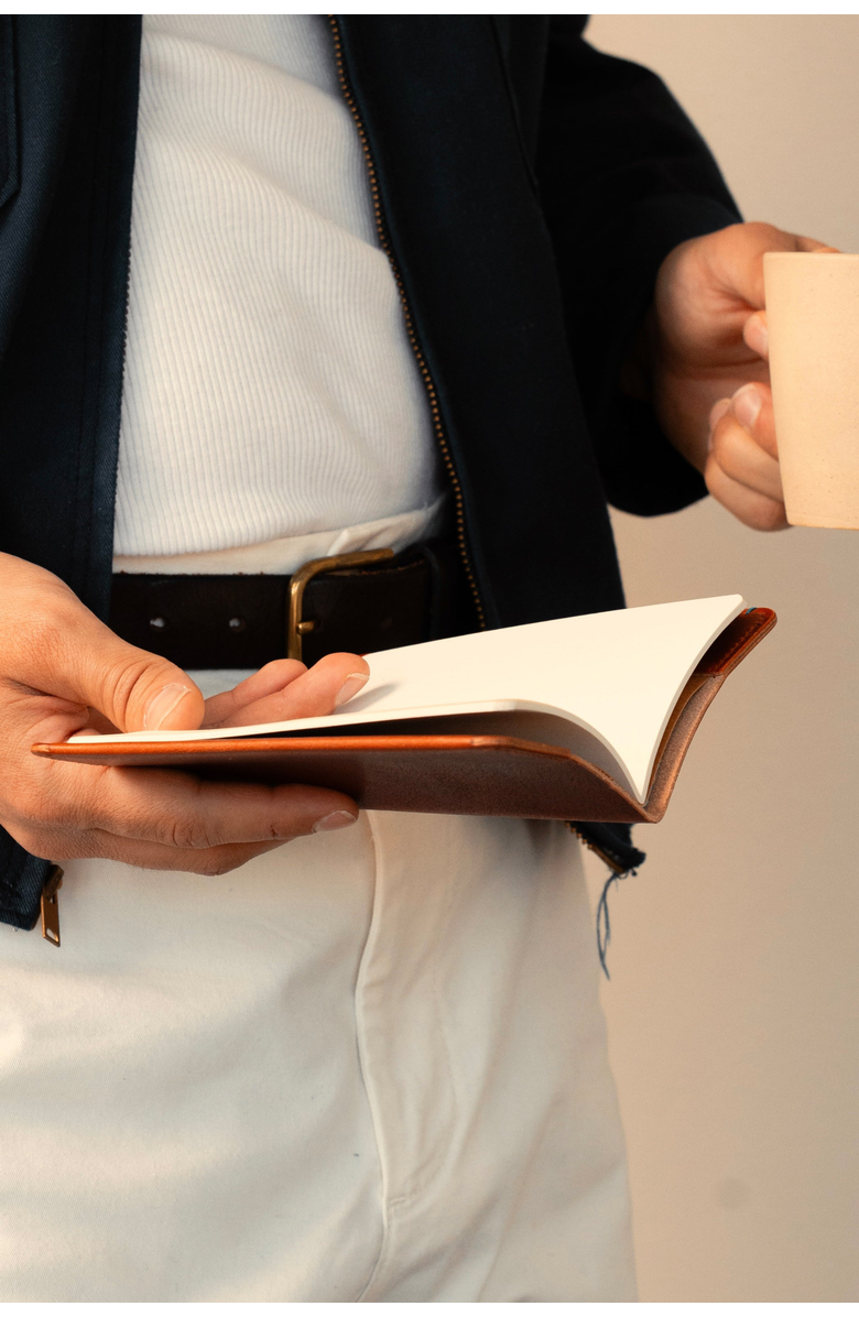 Bluebonnet The Companion Horween Leather Pocket Journal, Alternate, color, English Tan