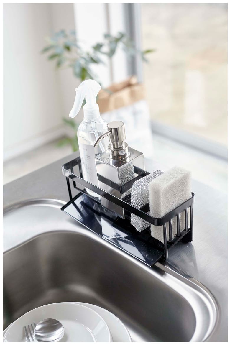 Sponge & Bottle Holder, Alternate, color, BLACK