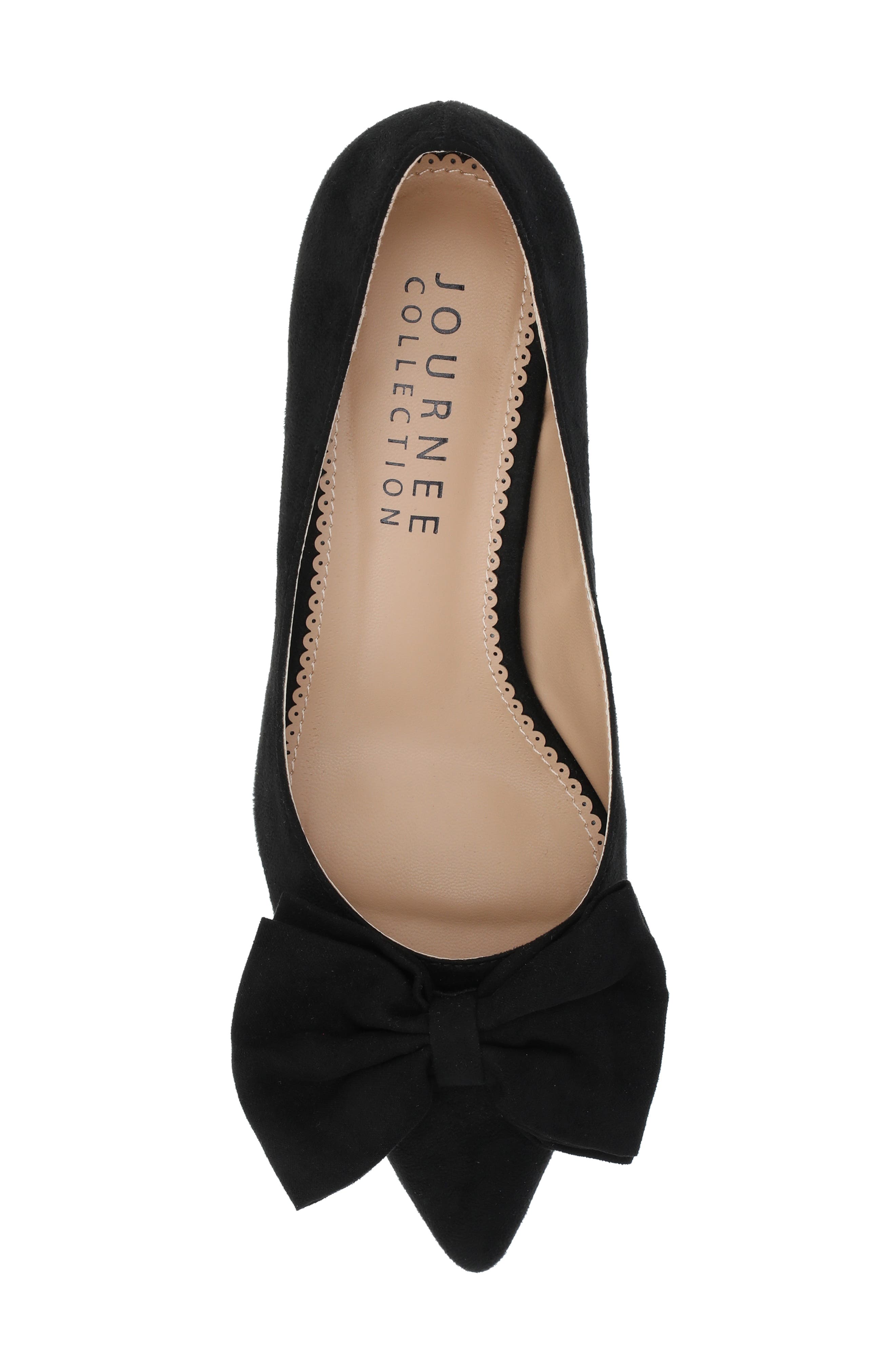Journee Collection JOURNEE Orana Bow Kitten Heel Pump, Alternate, color, Black
