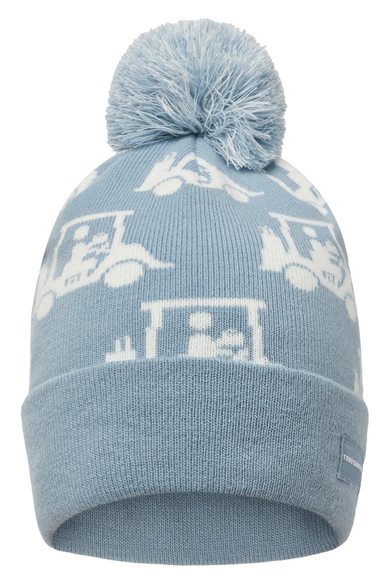 Mapes Pompom Beanie, Main, color, DUSTY BLUE