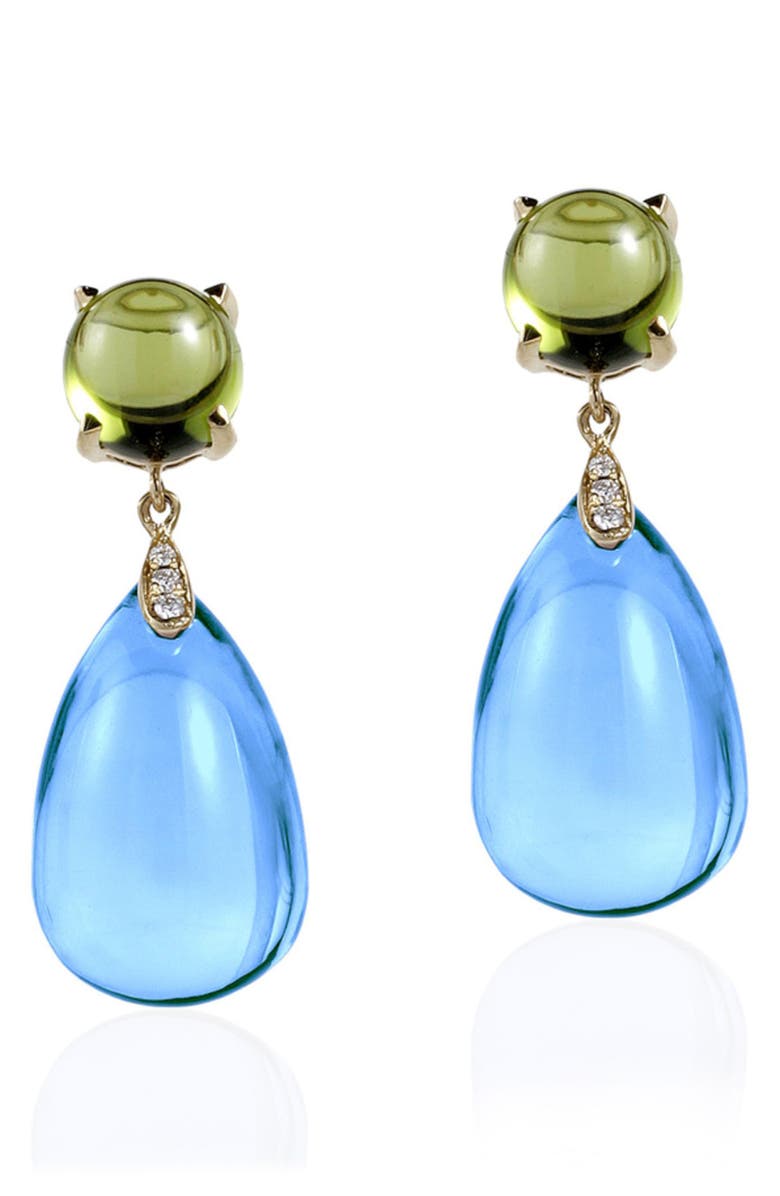 GOSHWARA Naughty Cabochon Drop Earrings, Main, color, 