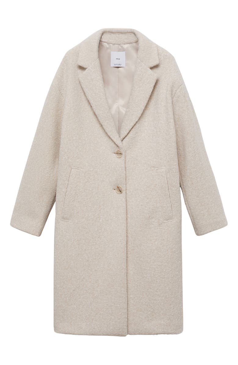 MANGO Oversize Bouclé Coat, Alternate, color, 