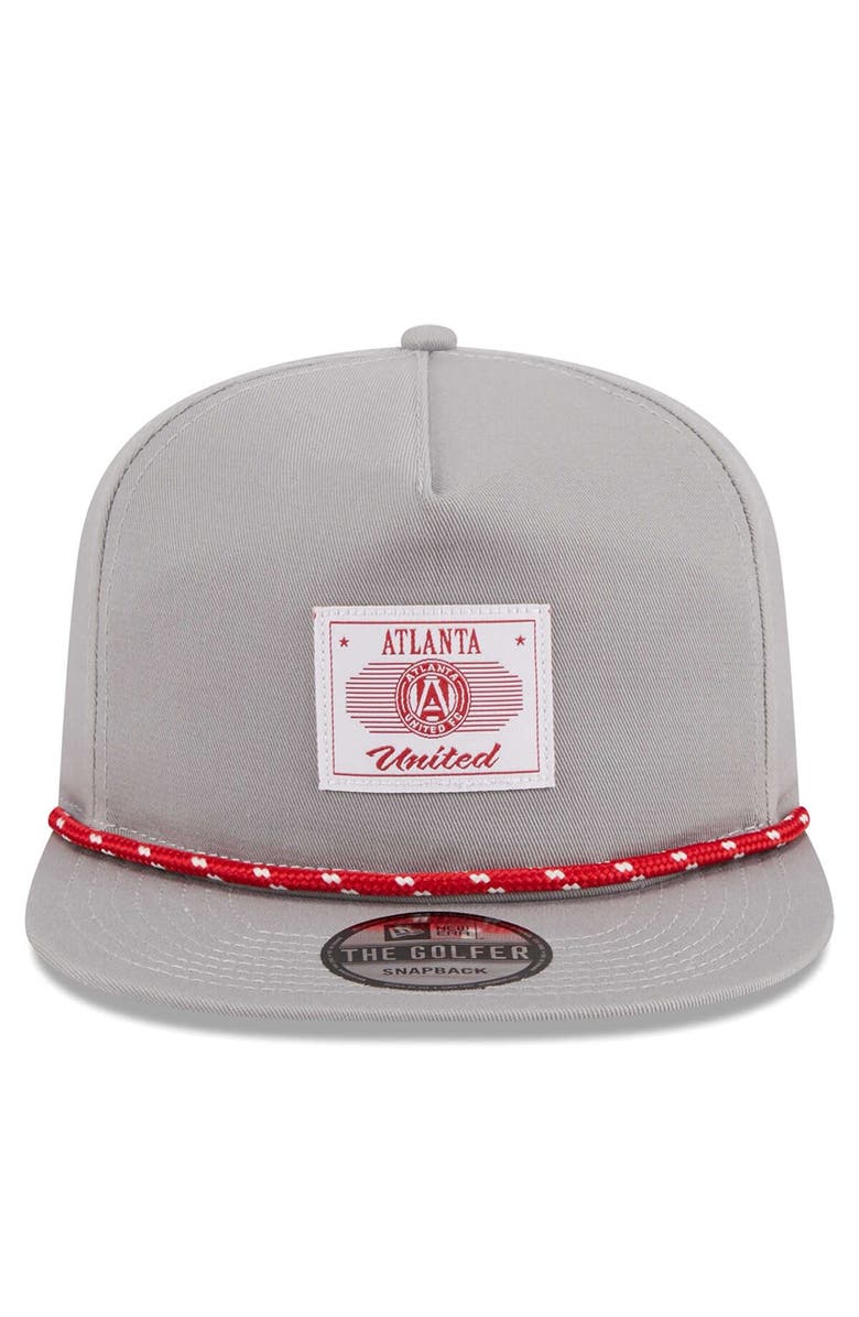 New Era Men's New Era Gray Atlanta United FC Established Patch 9FORTY A-Frame Trucker Adjustable Hat, Alternate, color, Gray