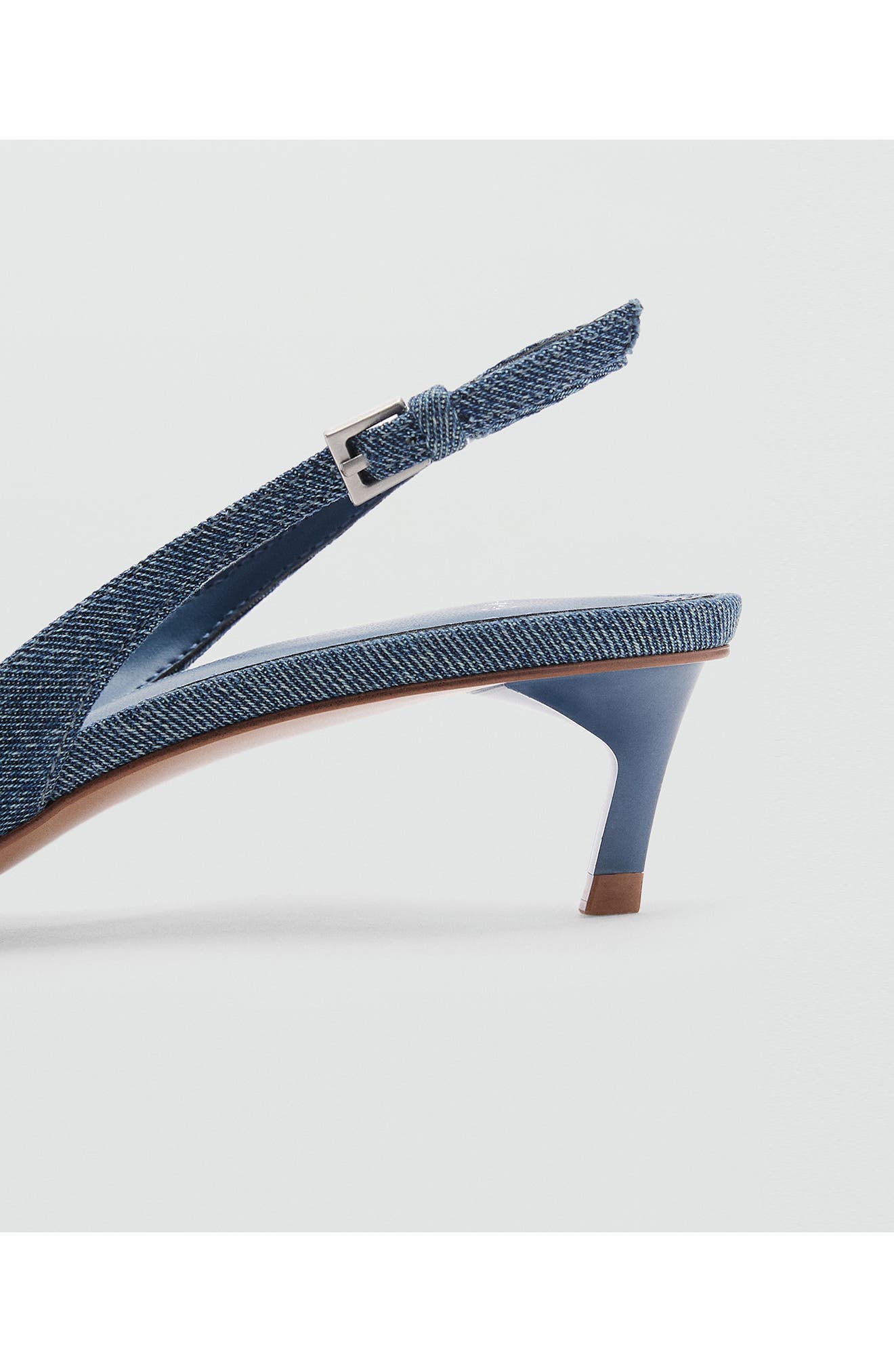 MANGO Kitten Heel Pointed Toe Pump, Alternate, color, 