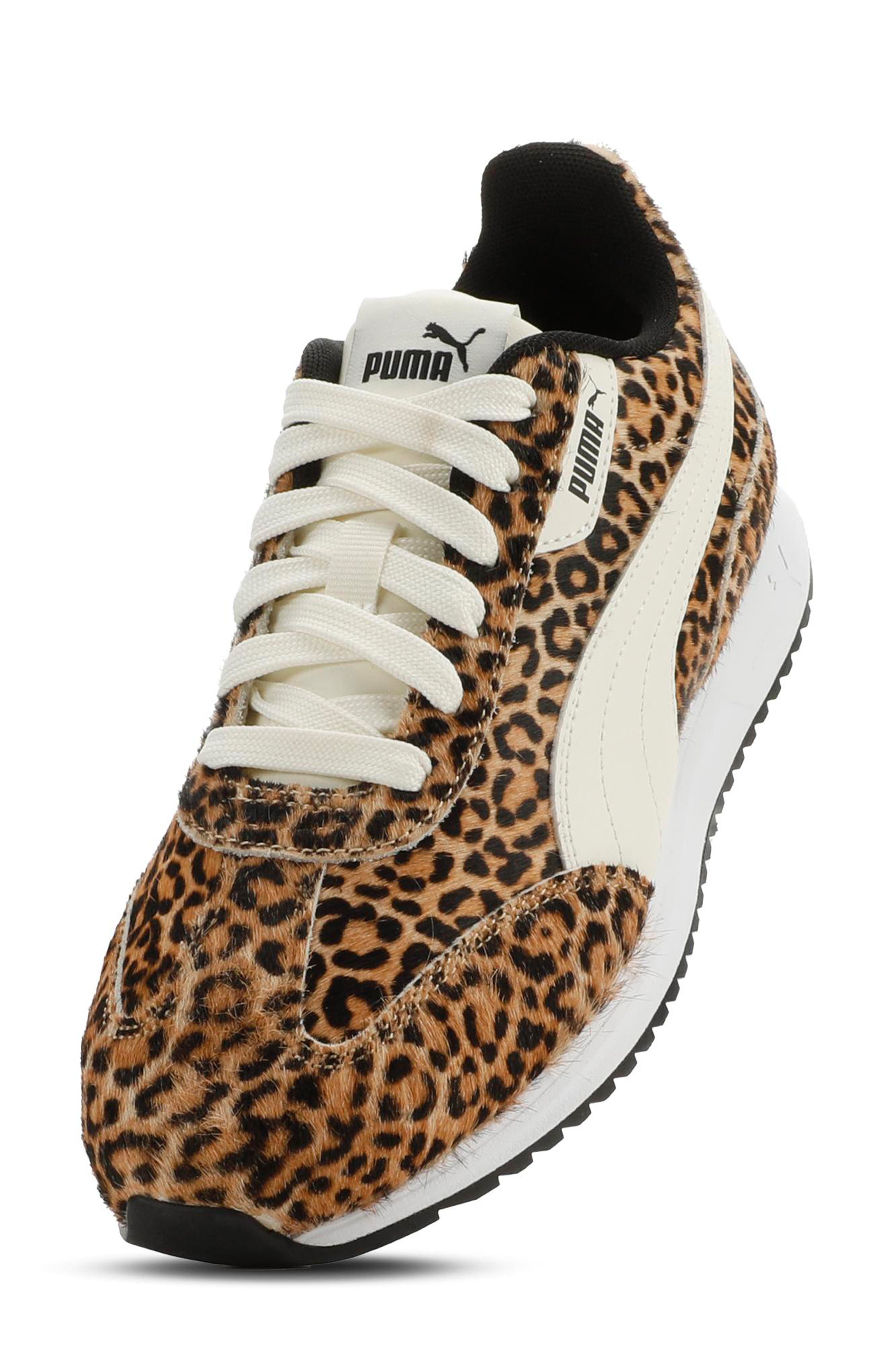 Softride St I-Win Leopard Genuine Calf Hair Sneaker, Alternate, color, PUMA BLACK/ WARM WHITE
