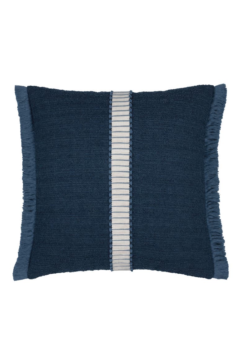 Deluxe Boucle Textured Indoor & Outdoor Woven Accent Pillow, Main, color, Indigo