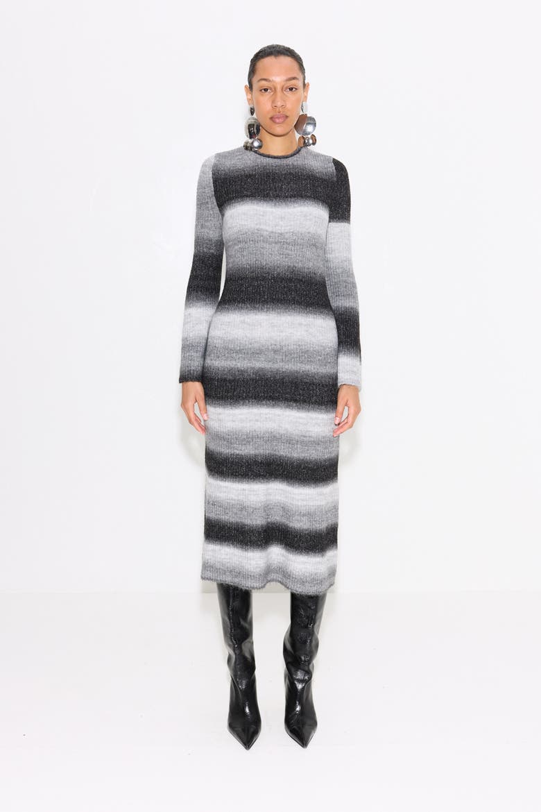 Axon Dress, Alternate, color, Black/Macadamia Multi