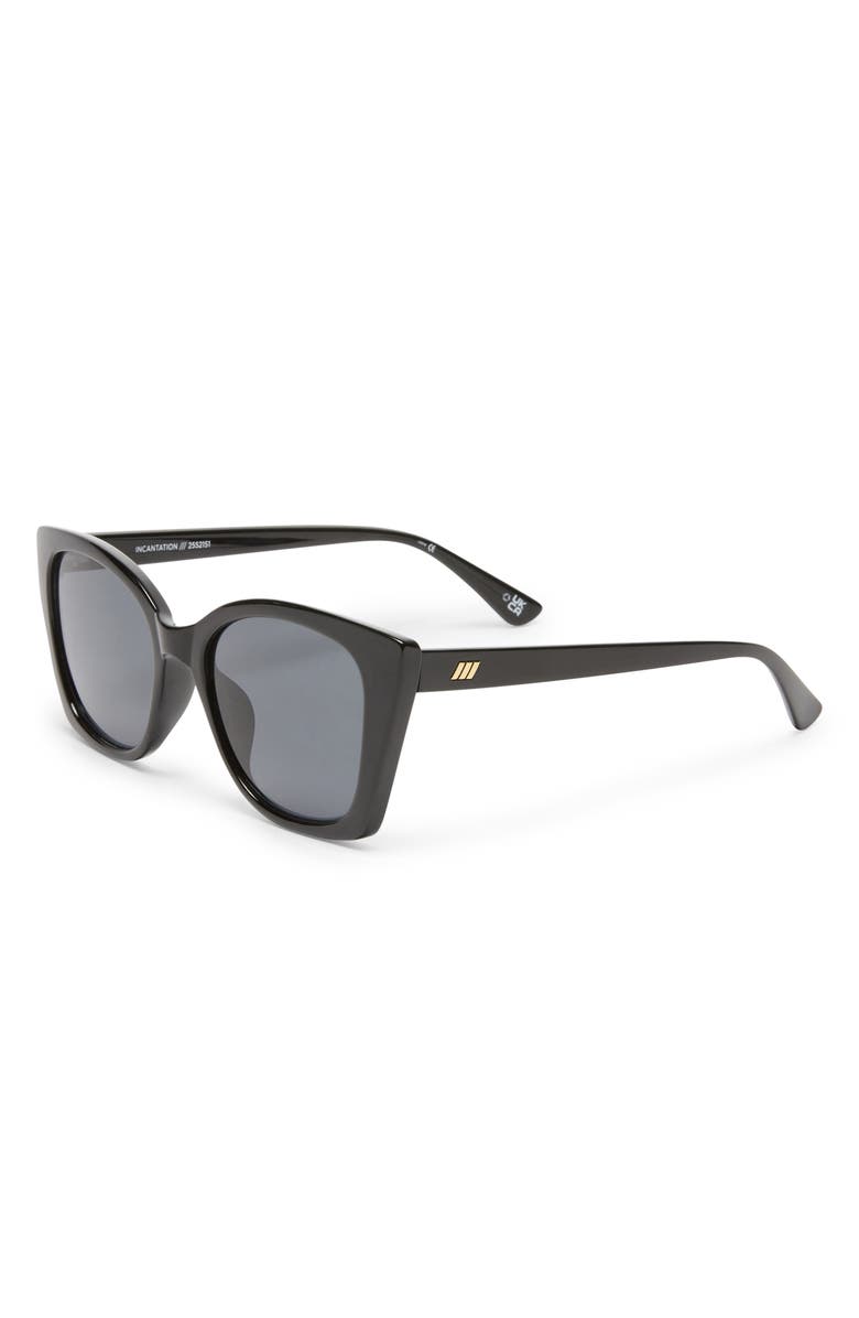 Le Specs Incantation 52mm Square Sunglasses, Alternate, color, Black/ Smoke Mono