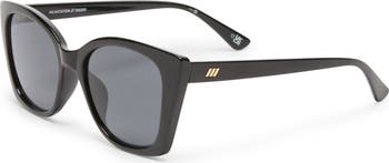 Le Specs Incantation サングラス Le Specs Incantation Sunglasses in Black & Smoke Mono | REVOLVE