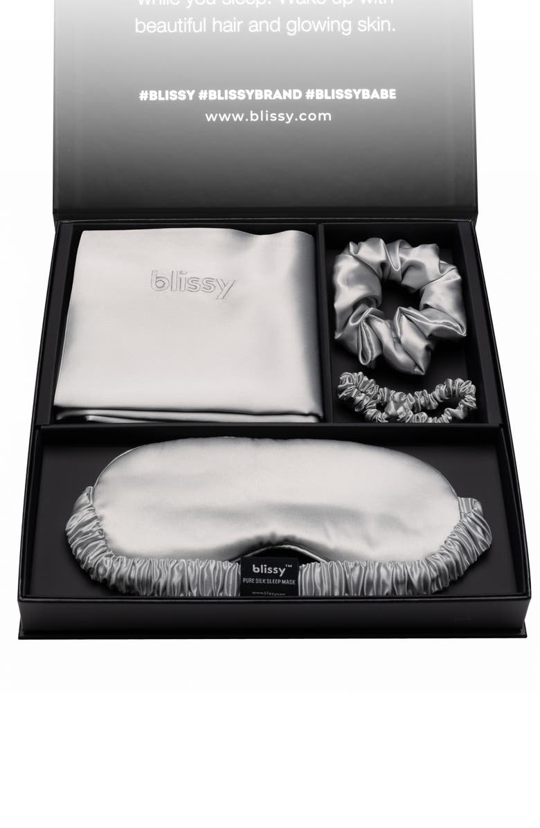 BLISSY Mulberry Silk Dream Set, Alternate, color, Silver