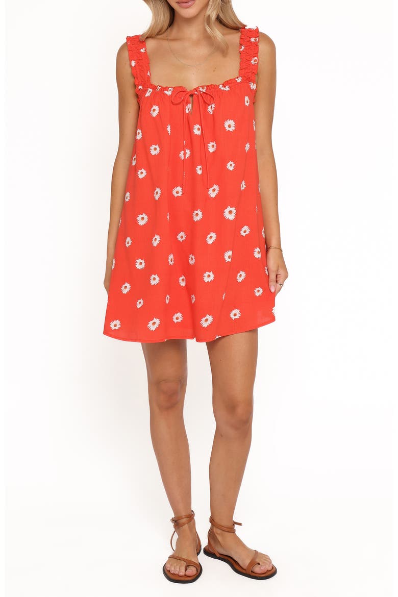 Hyancinth Floral Minidress, Main, color, DAISY MEADOW