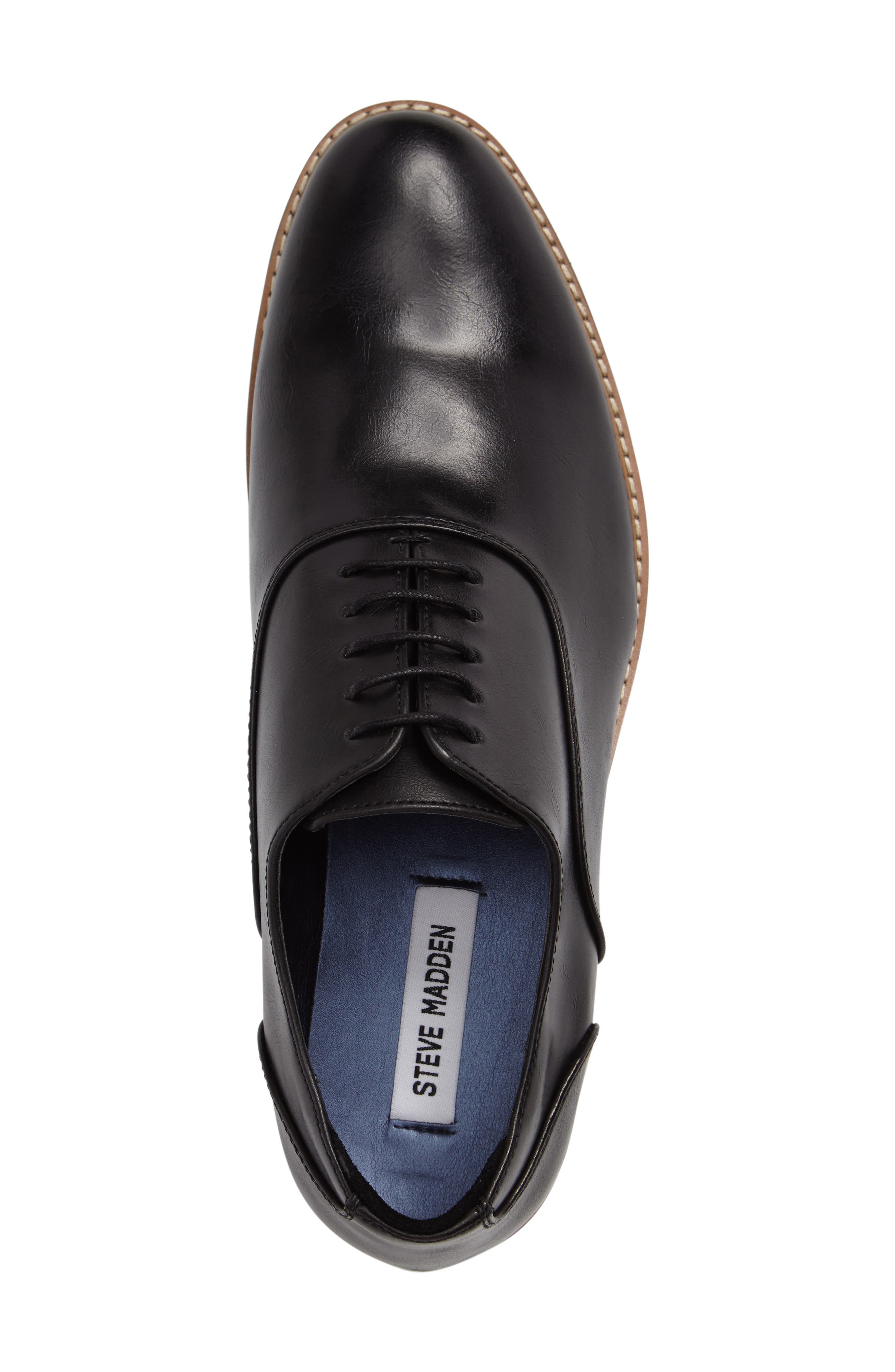 Nunan Plain Toe Oxford, Alternate, color, BLACK