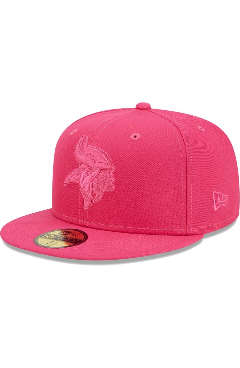 New Era Men's New Era Pink Minnesota Vikings Color Pack 59FIFTY Fitted Hat, Main, color, 