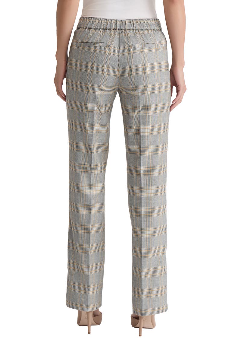 Button Tab Plaid Slim Fit Pants, Alternate, color, JONAGOLD MULTI