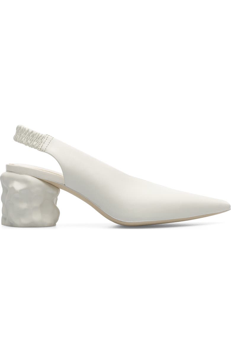 Camper Juanita Pointed Toe Leather Slingback Pump, Alternate, color,