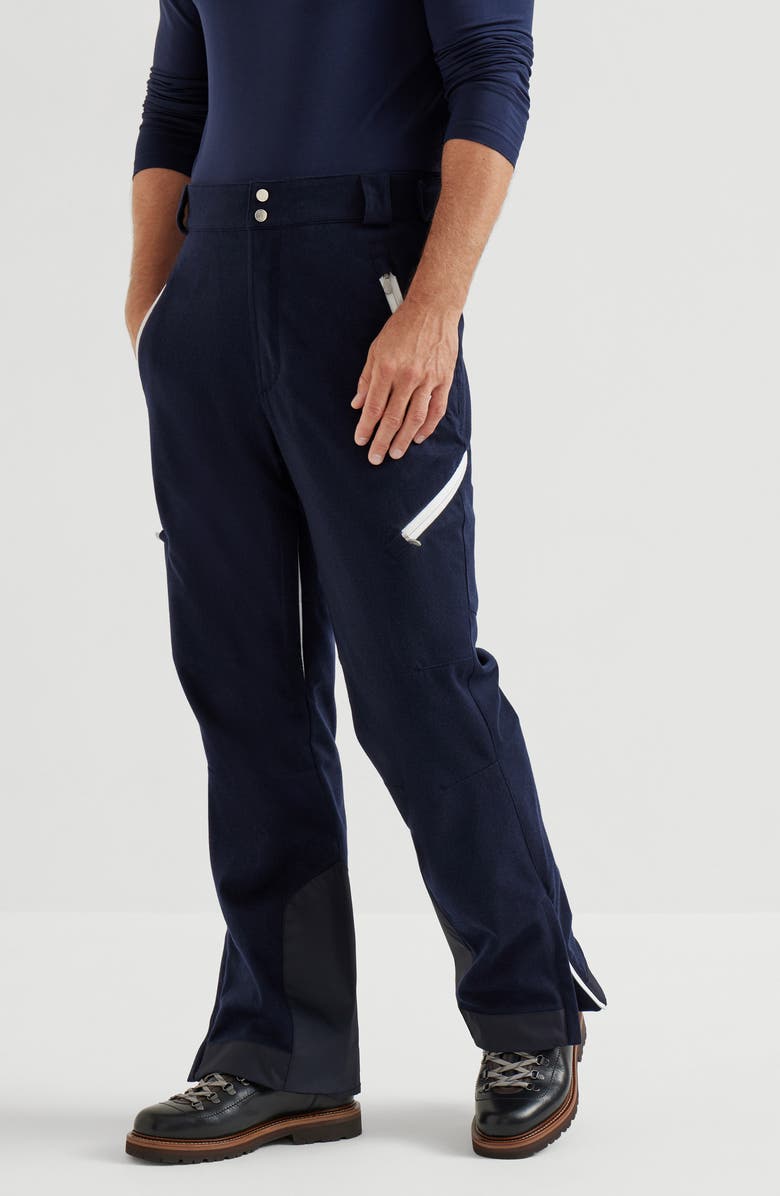 Brunello Cucinelli Mountain trousers with padding, Alternate, color, Blue