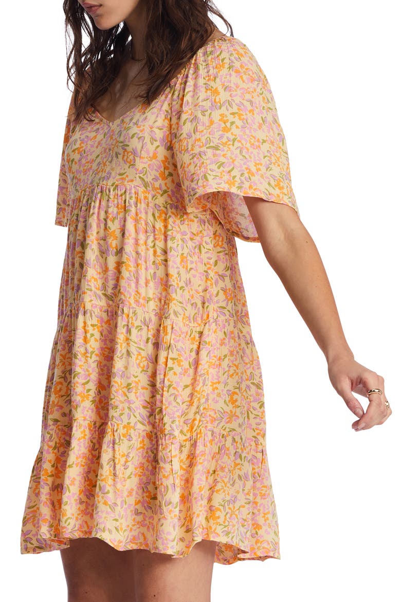 Take a Chance Floral Minidress, Alternate, color, PEACH PUNCH