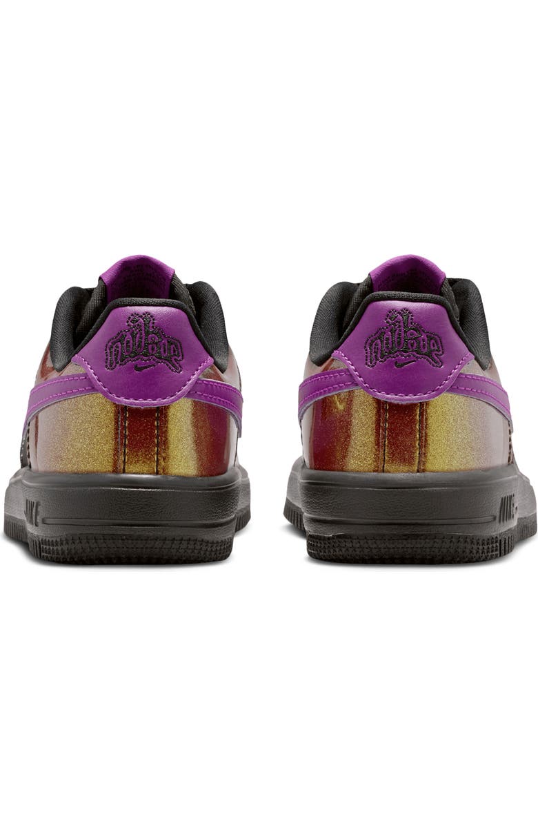 Nike Kids' Force 1 Low Basketball Sneaker, Alternate, color, Black/ Bold Berry