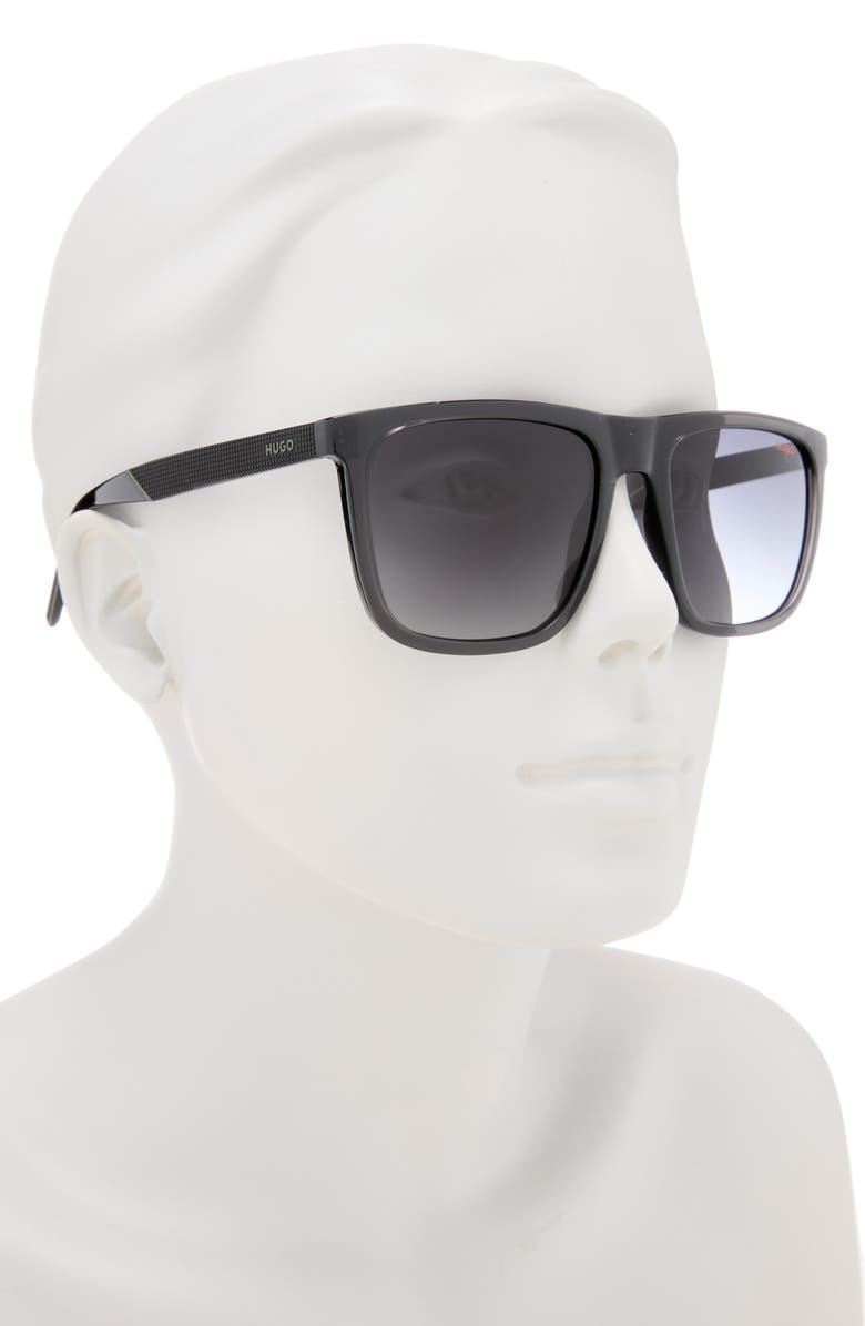 BOSS 55mm Square Sunglasses, Alternate, color, Grey