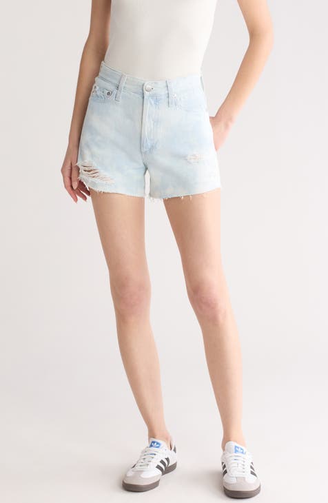 Alexxis High Waist Cutoff Denim Shorts