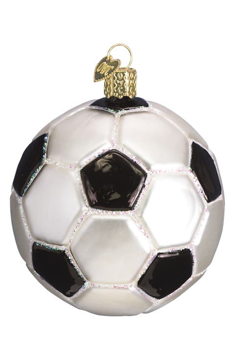 Soccer Ball Glass Ornament